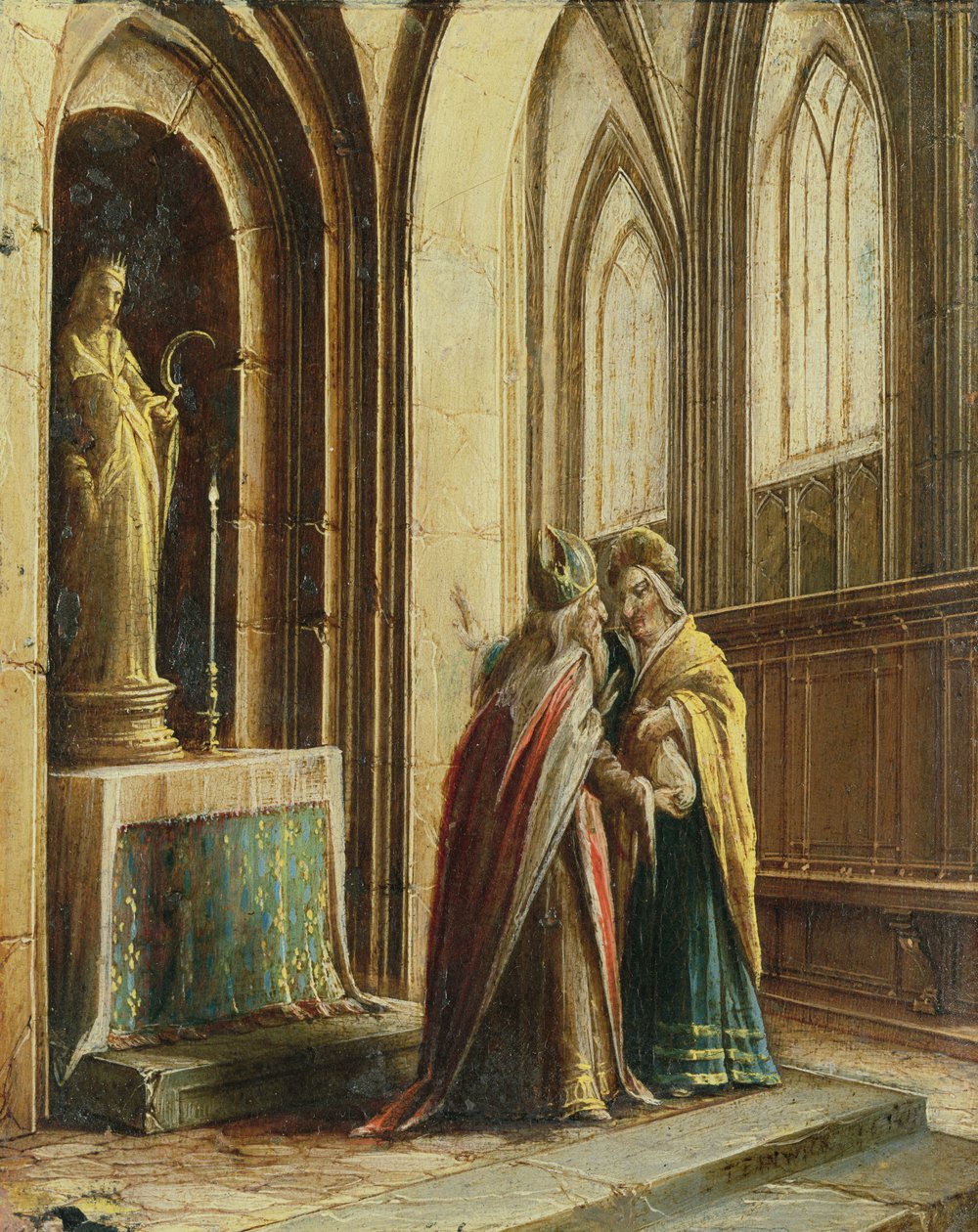 Due figure in una chiesa da Hendrik the Younger Steenwyck