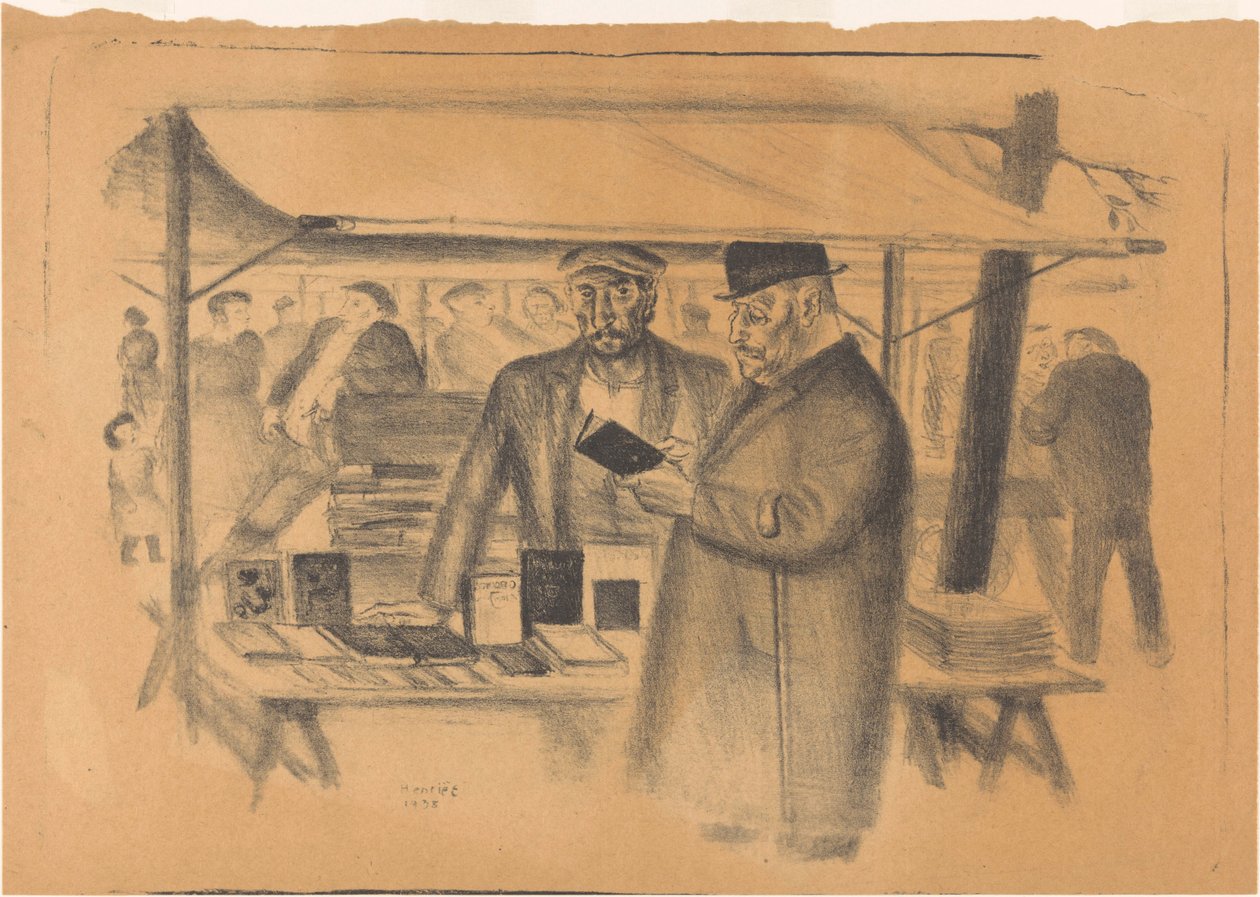 Bancarella di libri in un mercato da Henk Henriët
