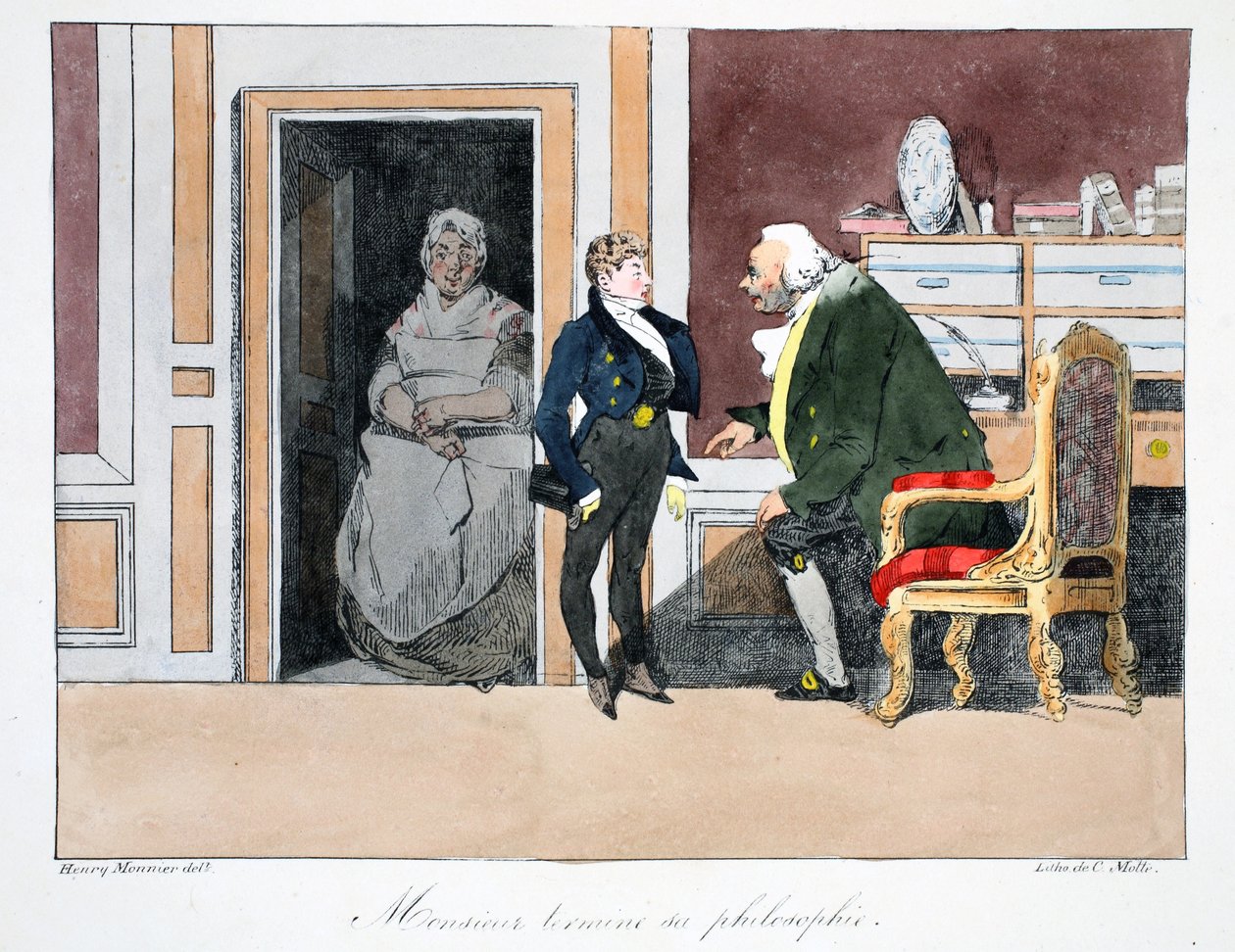 Illustrazione, c.1828 da Henri Bonaventure Monnier