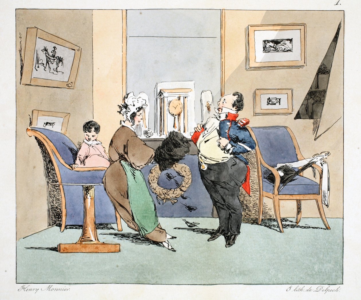 Madame Ledru, sono diventato terribilmente potente, c.1828 da Henri Bonaventure Monnier