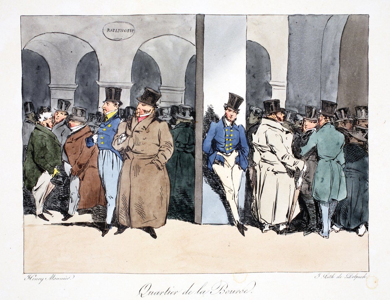Quartiere della Borsa, illustrazione da 