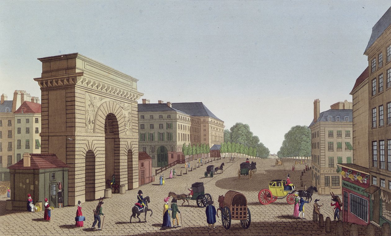 La Porta Saint Martin, c.1815-20 da Henri Courvoisier Voisin