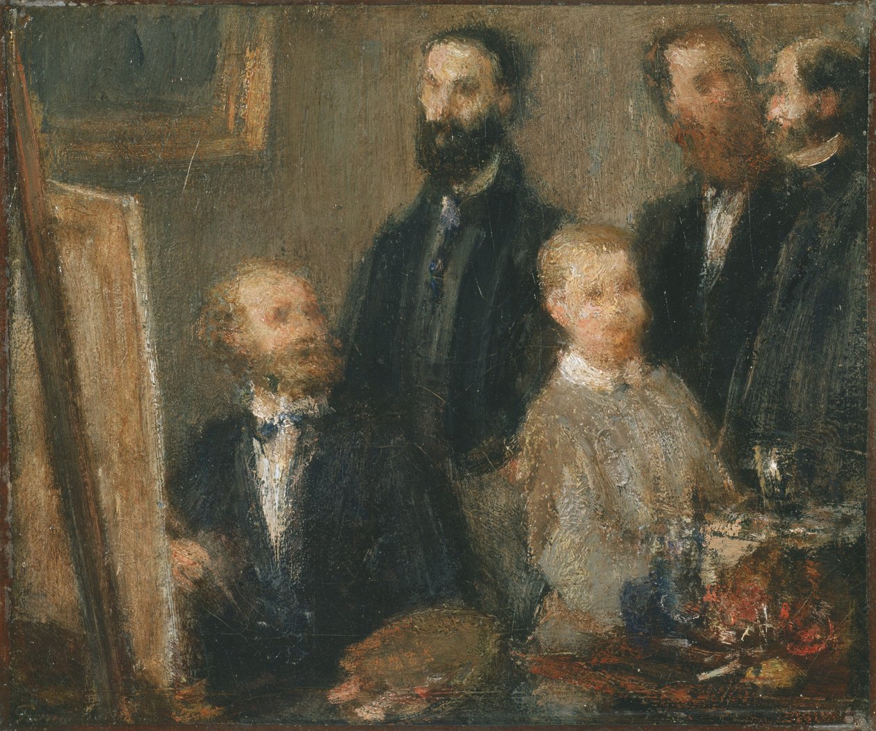 Manet nel suo studio da Ignace Henri Jean Fantin Latour