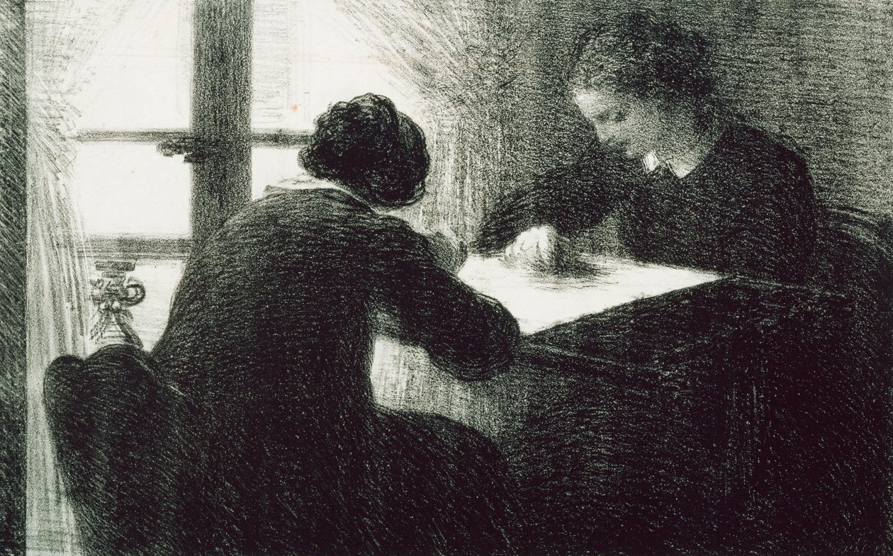 Le ricamatrici (Les Brodeuses) da Ignace Henri Jean Fantin Latour