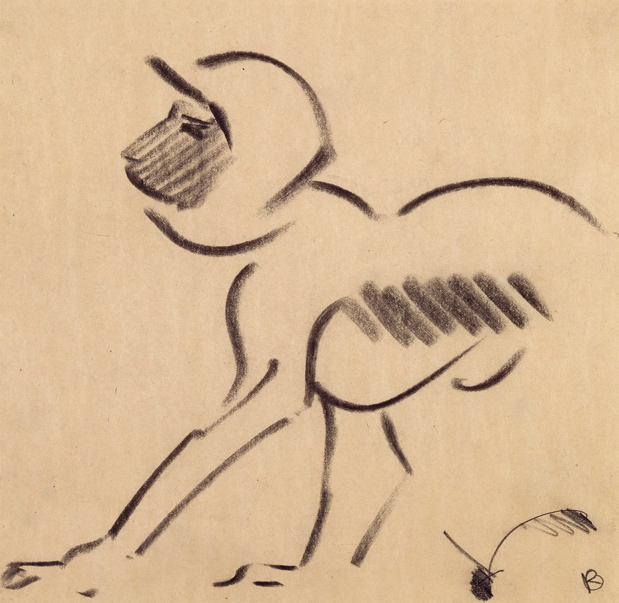 Scimmia accovacciata, c.1912-13 da Henri Gaudier Brzeska