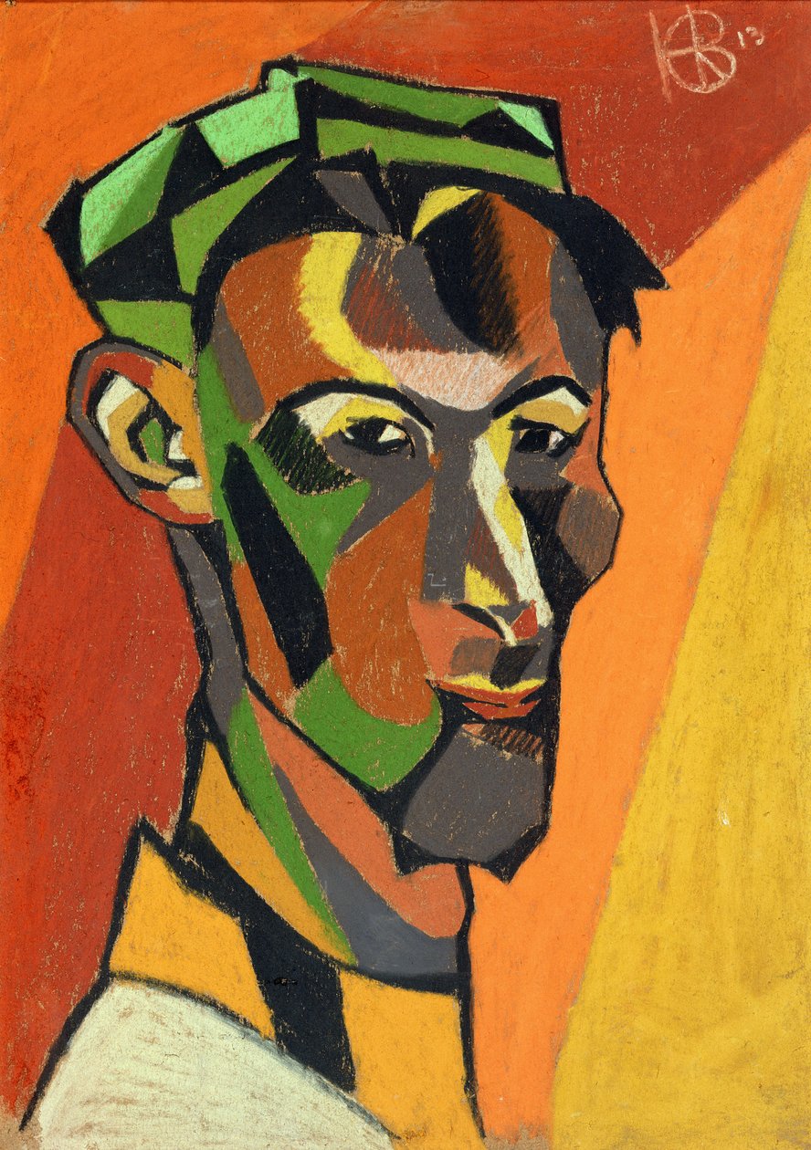 Autoritratto, 1913 (pastello su carta) da Henri Gaudier Brzeska