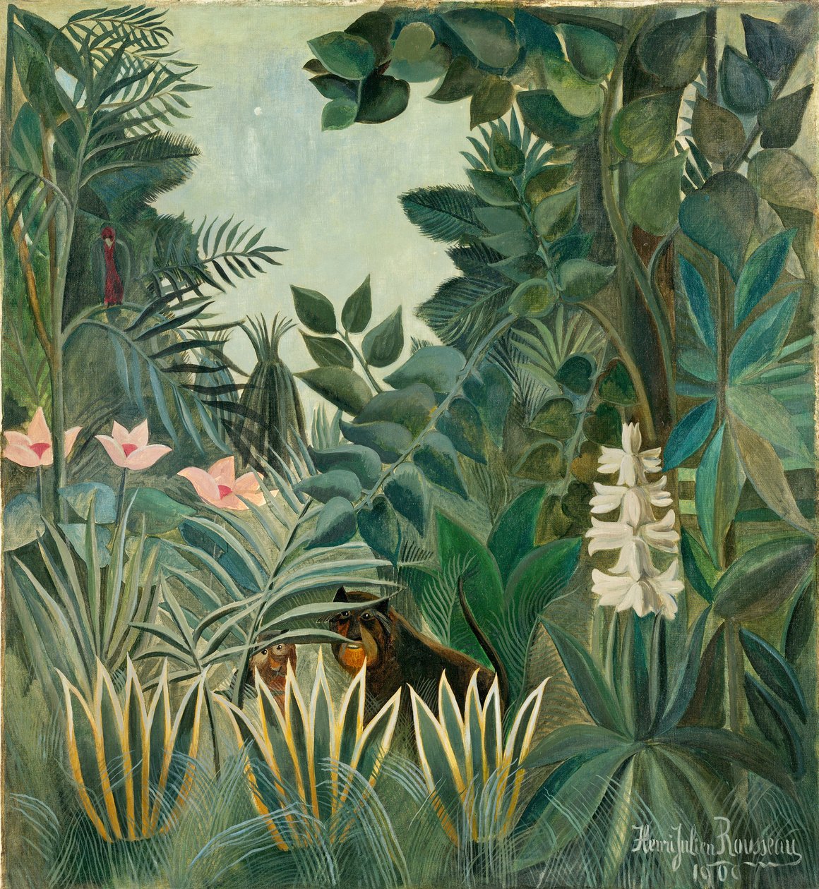 La giungla equatoriale, 1909 da Henri Rousseau