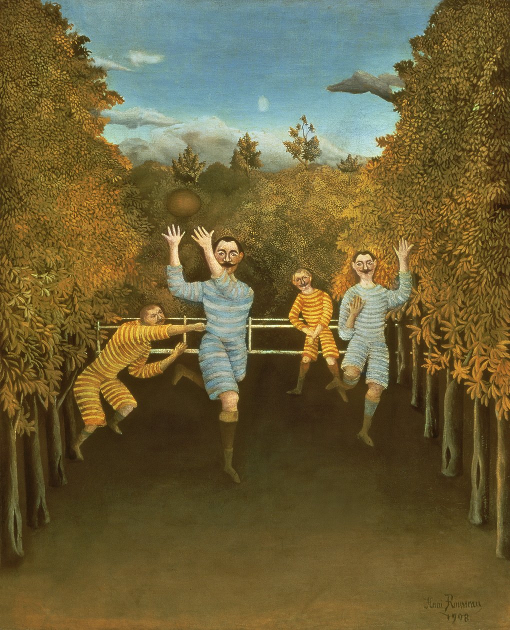 I giocatori di calcio, 1908 da Henri Rousseau