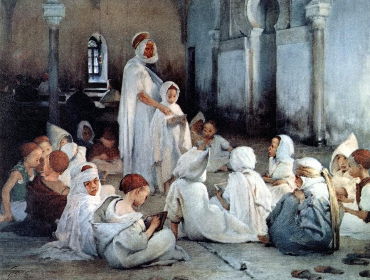 Una Scuola Araba a Tlemcen da Henri Jules Jean Geoffroy