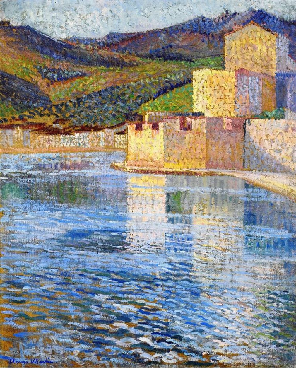 Le mura di Collioure, c.1915 da Henri Martin