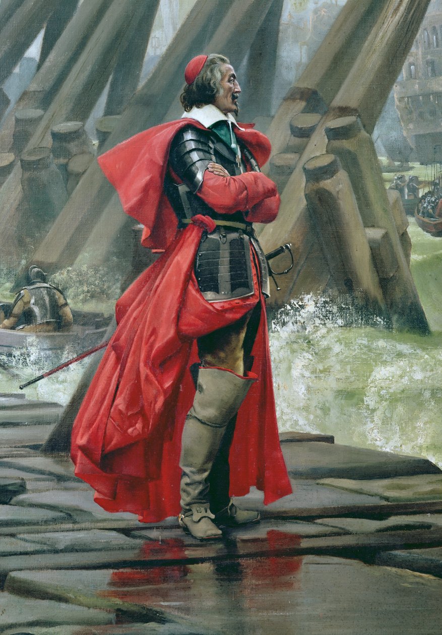 Il cardinale Richelieu sul muro del mare a La Rochelle, 1881 (dettaglio) da Henri Paul Motte