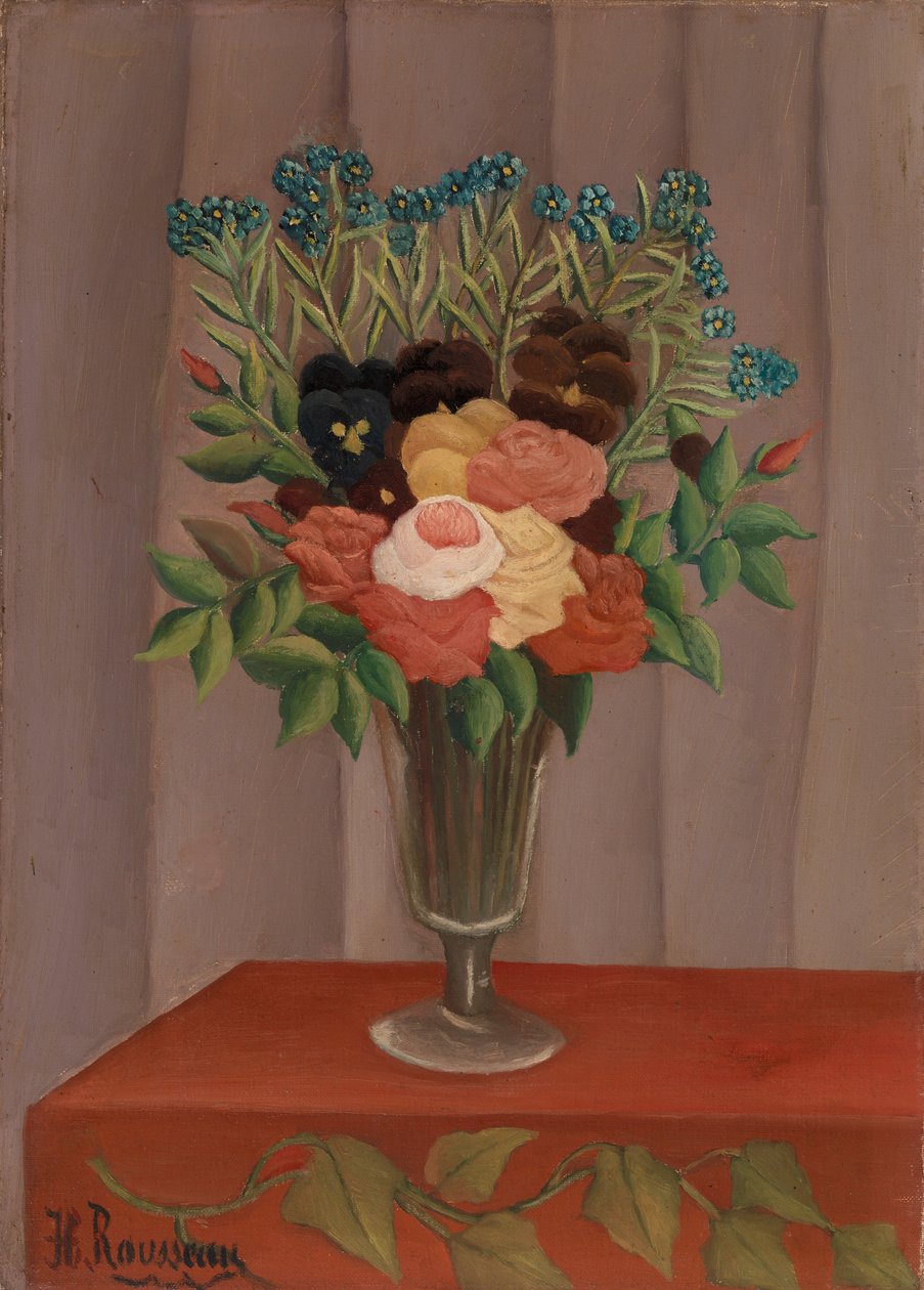 Bouquet di fiori da Henri Rousseau