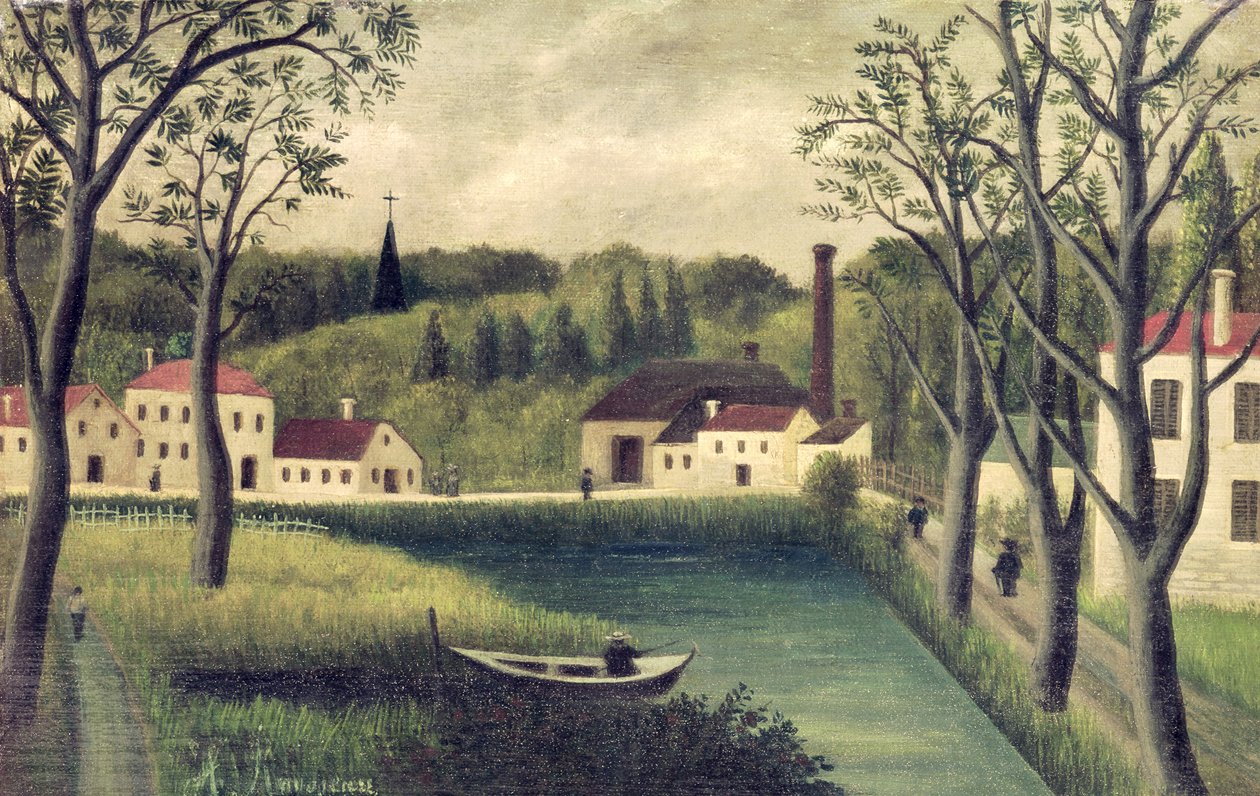 Paesaggio con pescatore, dopo il 1886 da Henri Rousseau