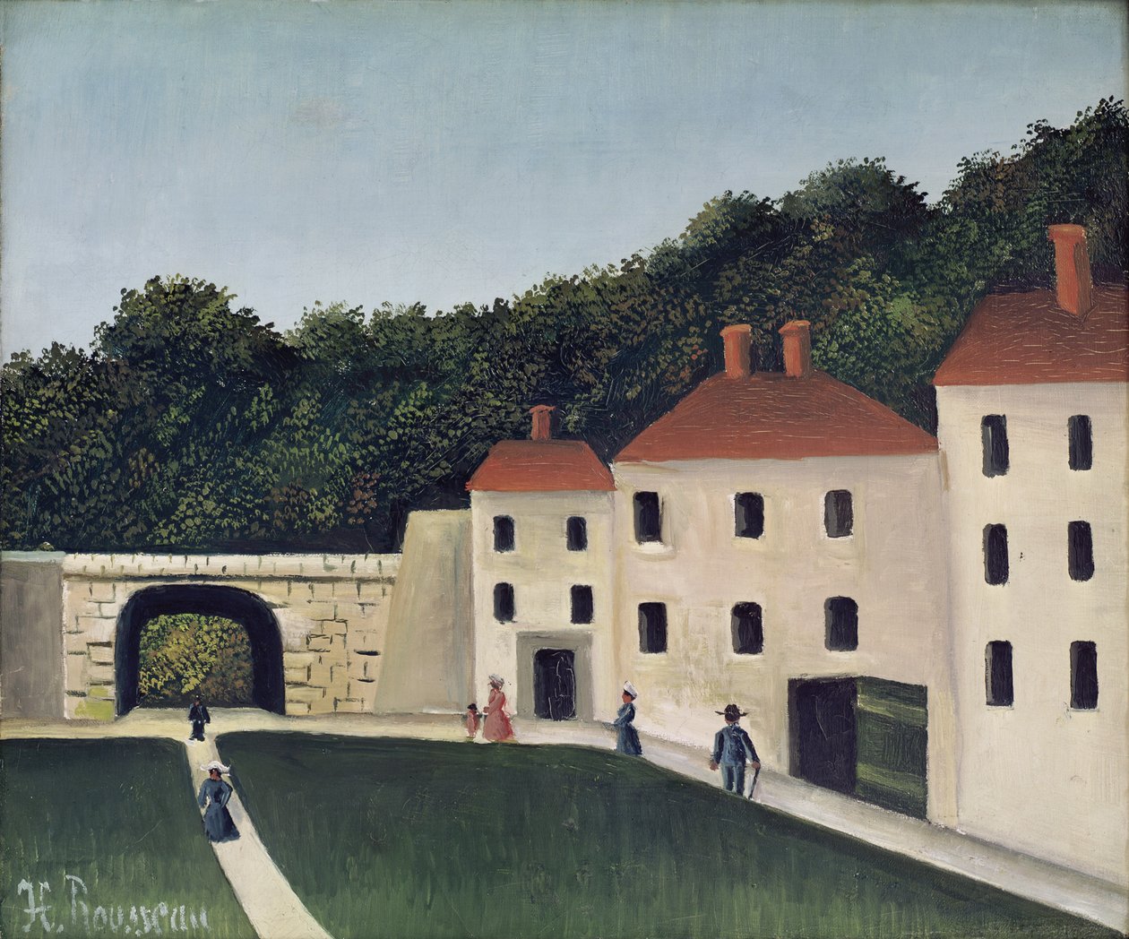 Passeggiatori in un parco, 1908 da Henri Rousseau