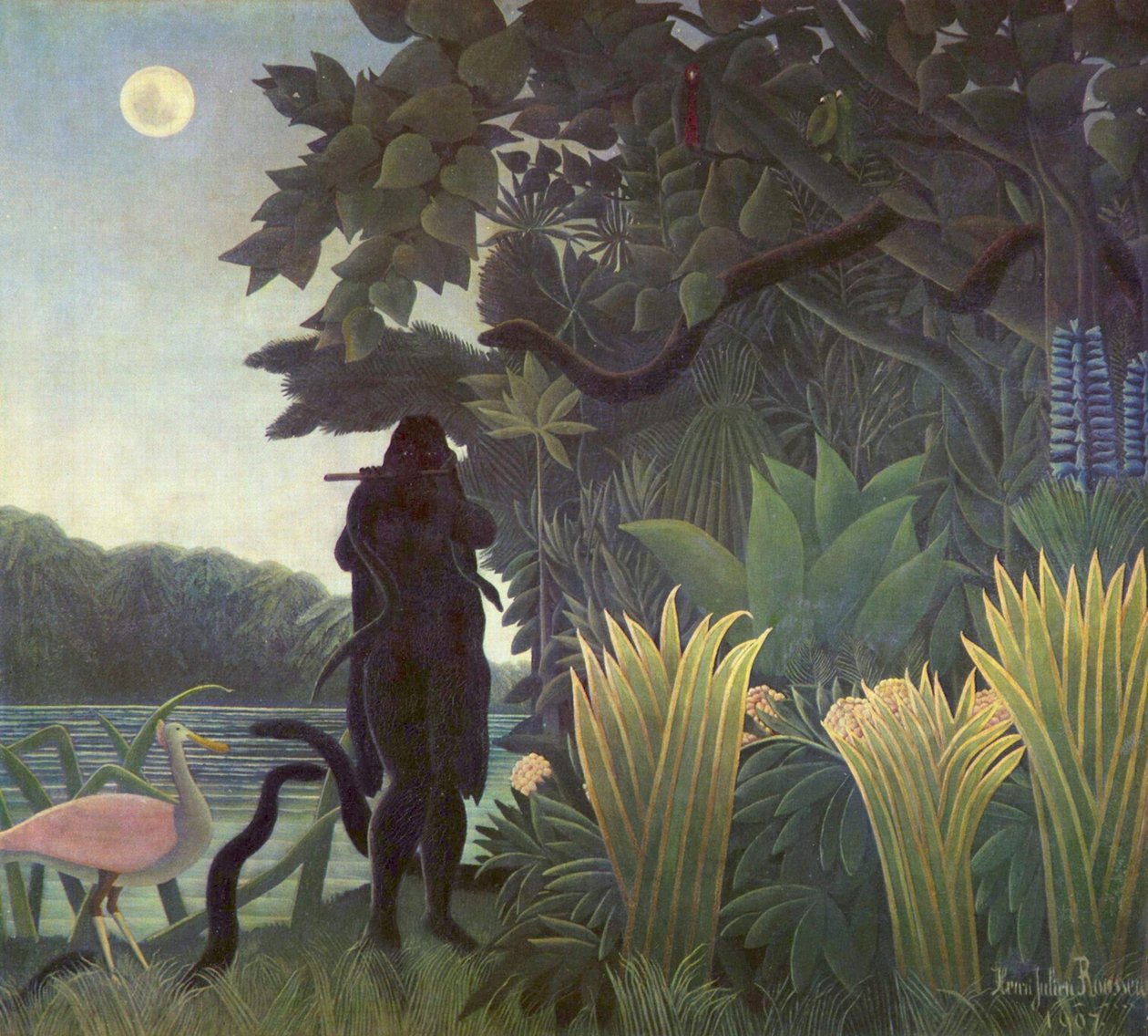 Incantatrice di serpenti da Henri Rousseau