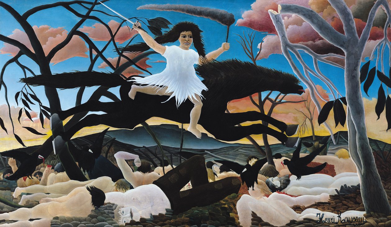 Guerra, o la cavalcata della discordia, 1894 da Henri Rousseau
