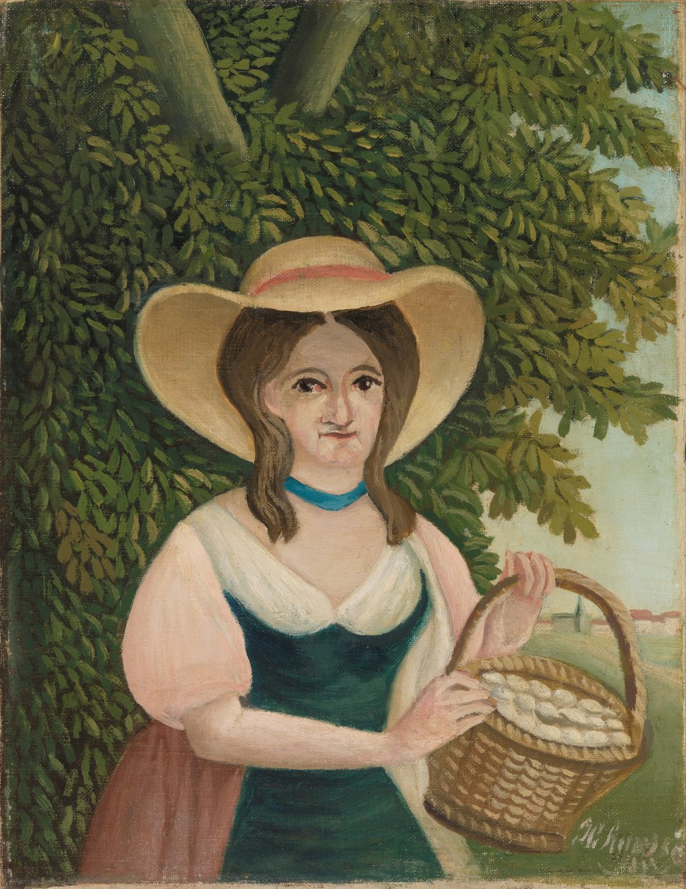 Donna con cesto di uova da Henri Rousseau