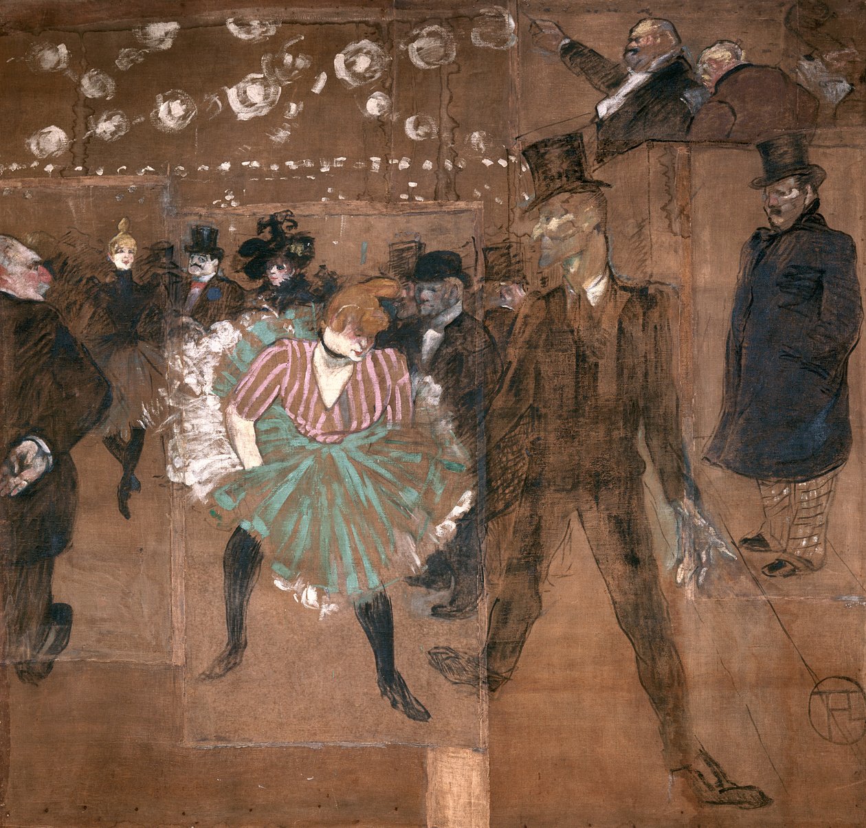 Ballando al Moulin Rouge: La Goulue (1870-1927) e Valentin le Desosse (1843-1907) 1895 da Henri de Toulouse Lautrec