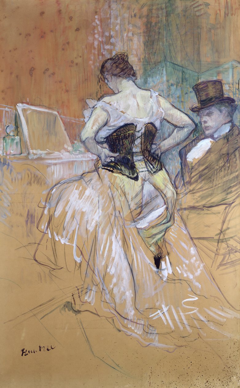 Donna alla toilette, studio per 