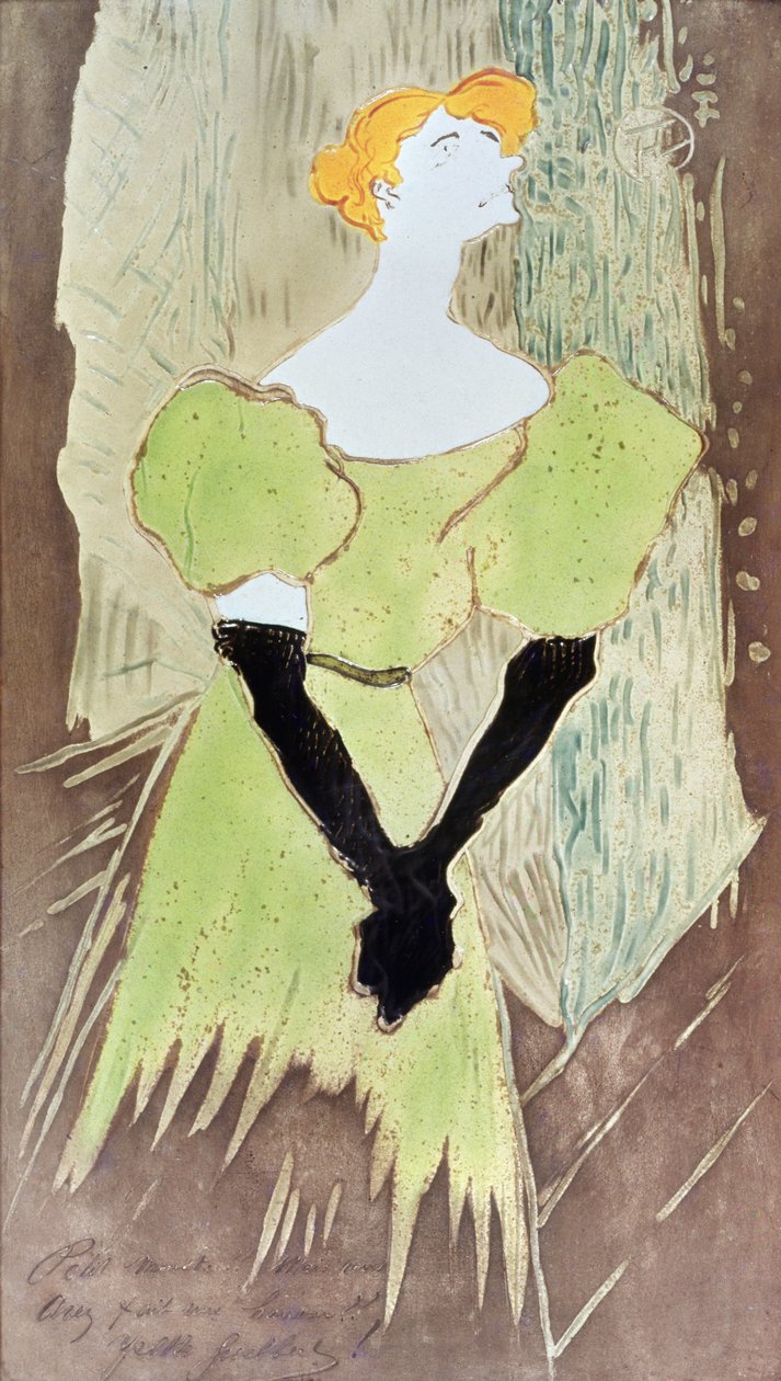 Yvette Guilbert, cantante di music-hall, 1895 da Henri de Toulouse Lautrec