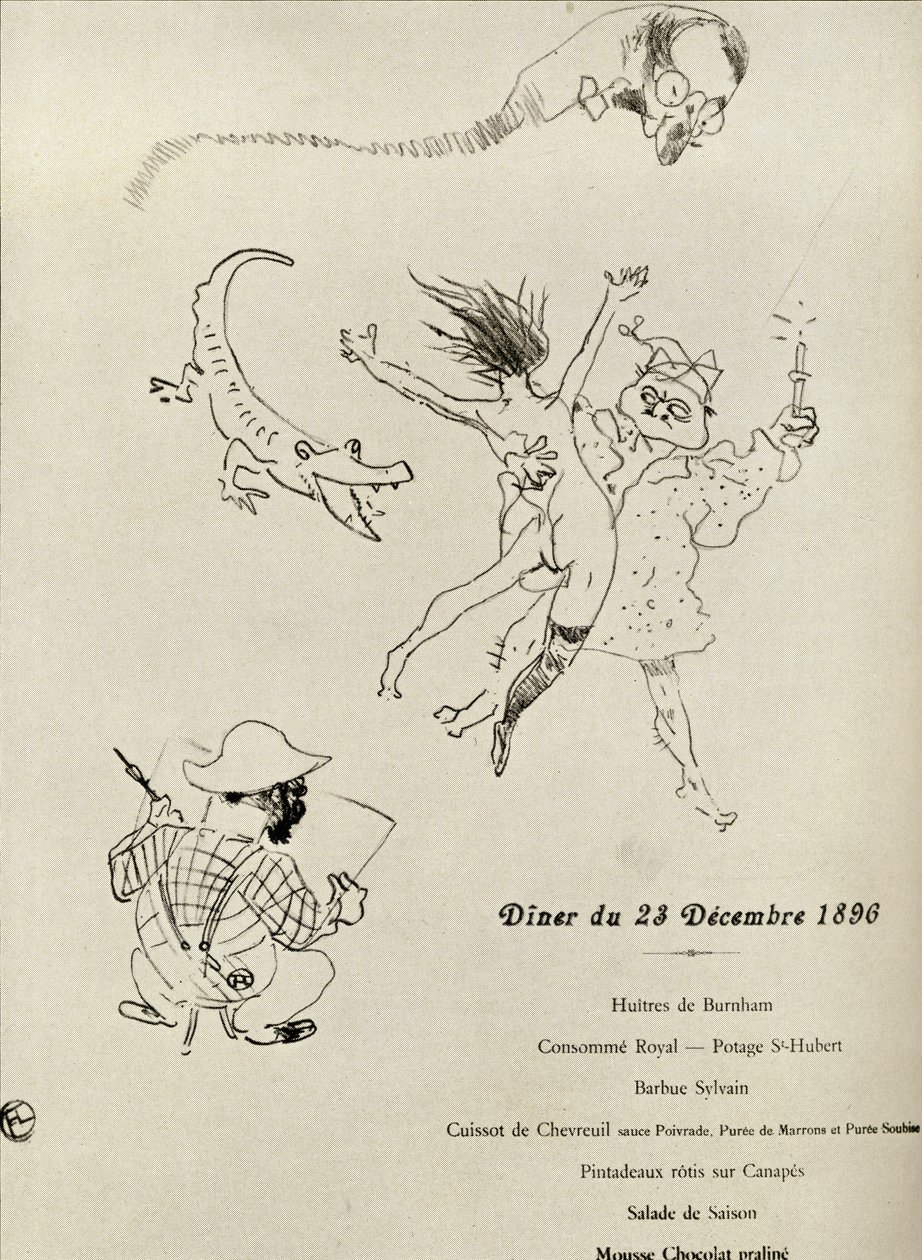 Menu da Le Crocodile, 1896, da 