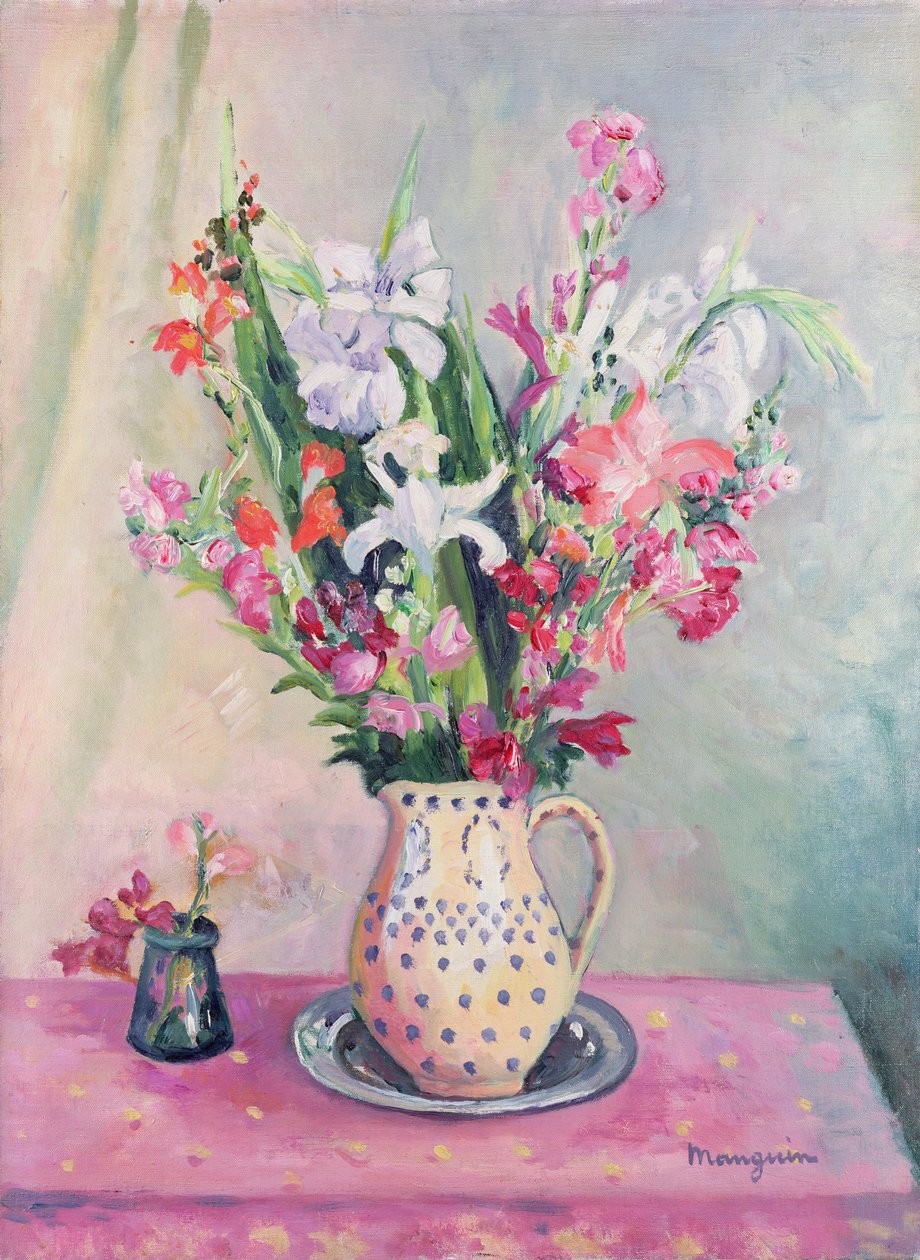 Gladioli in un vaso da Henri Charles Manguin