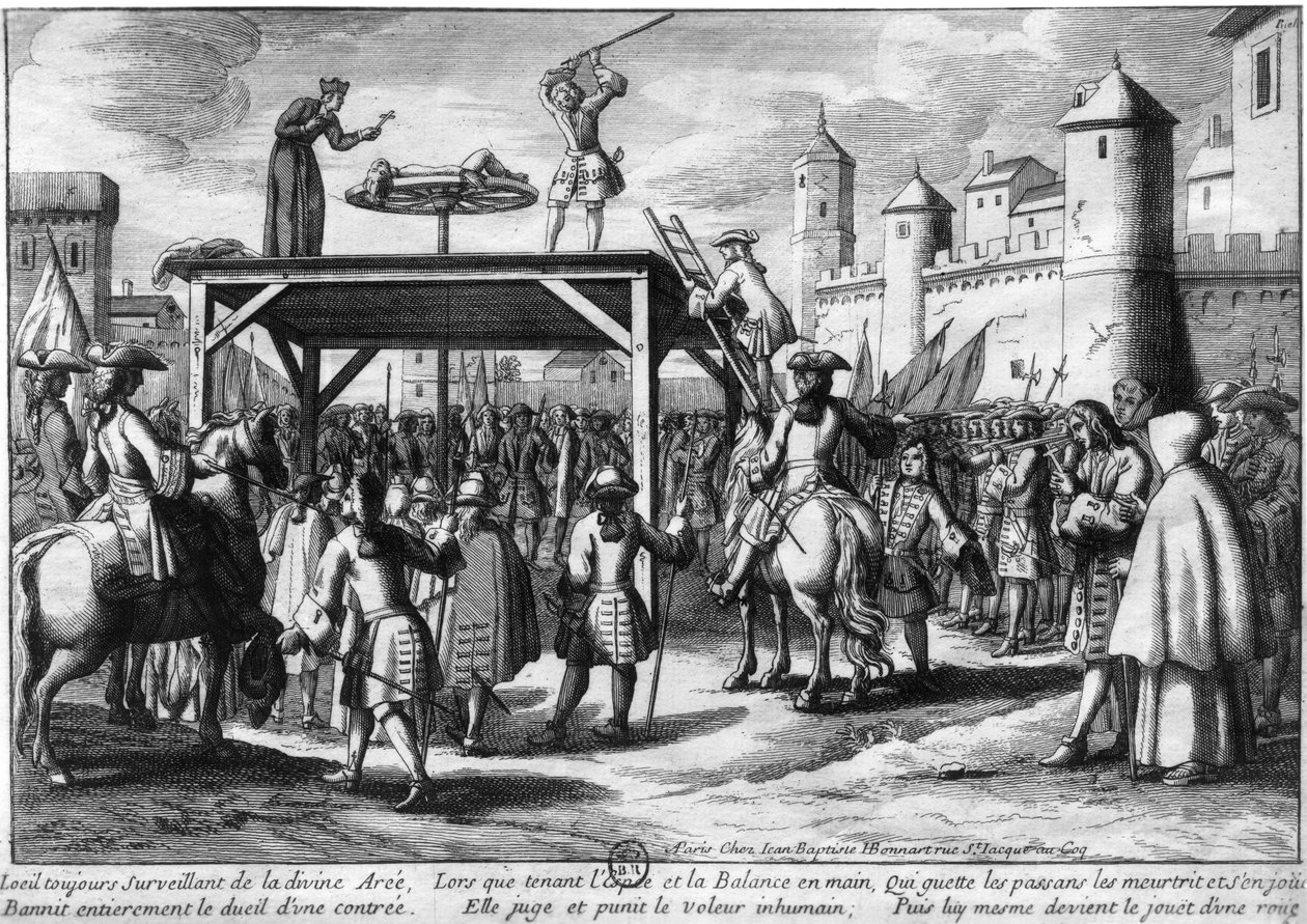 La Tortura sulla Ruota da Henri Bonnart