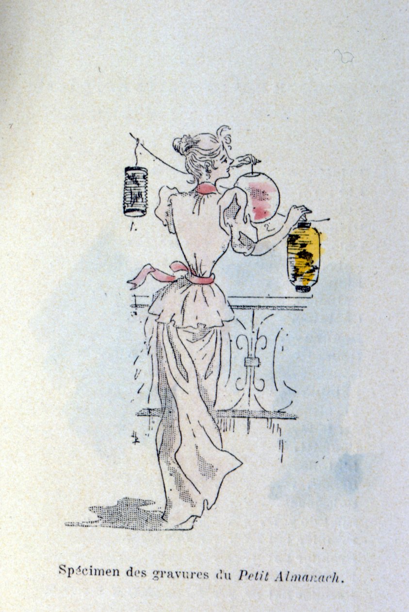 Una donna con lanterne di carta da Henri Boutet