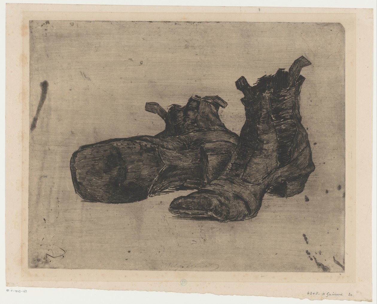 Paio di stivali da Henri Charles Guérard (signed by artist)