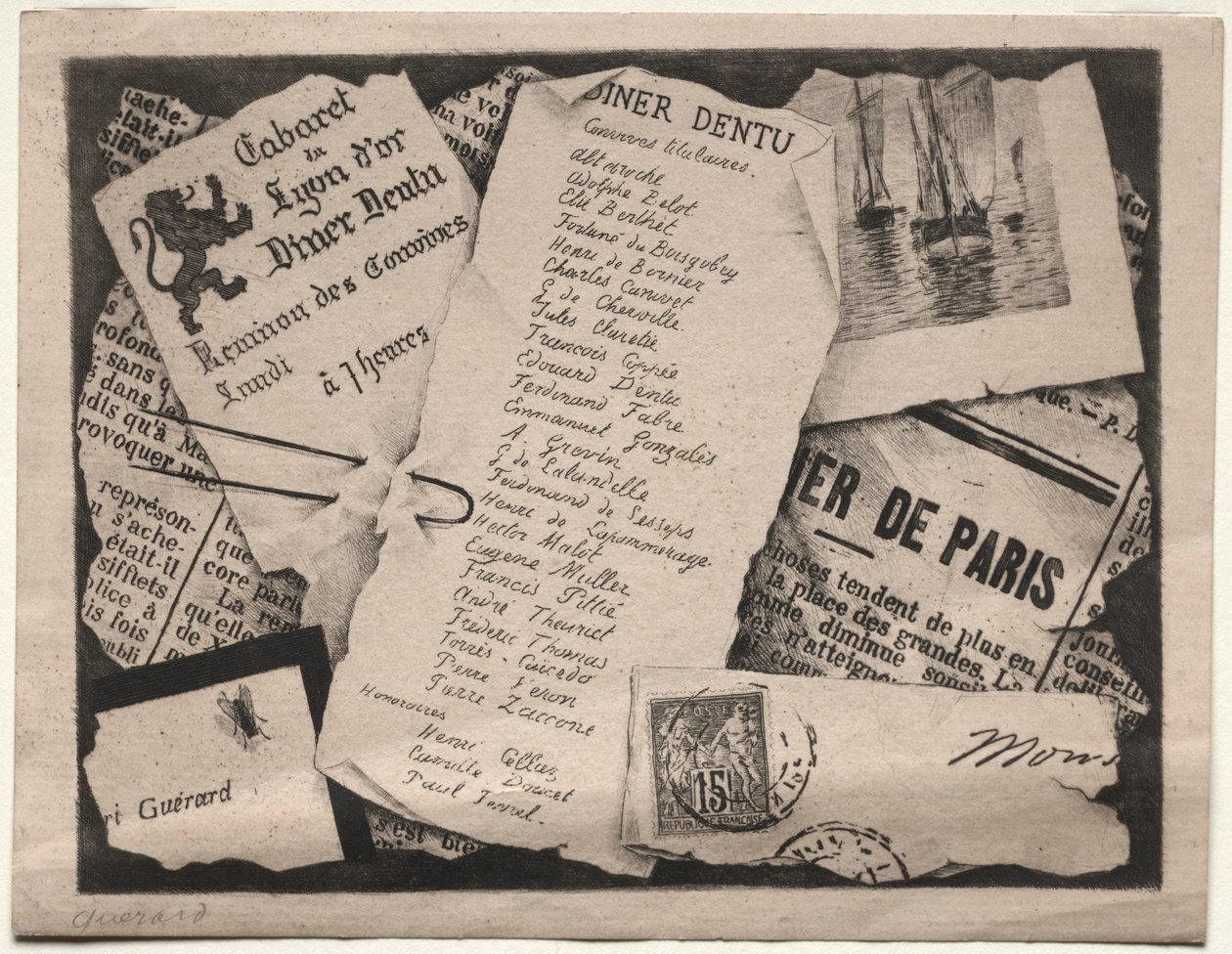 Invito a cena, c1882 da Henri Charles Guérard