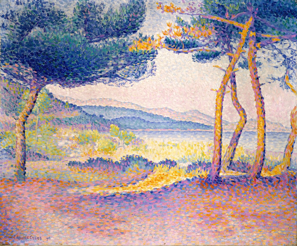 Pini lungo la riva da Henri Edmond Cross