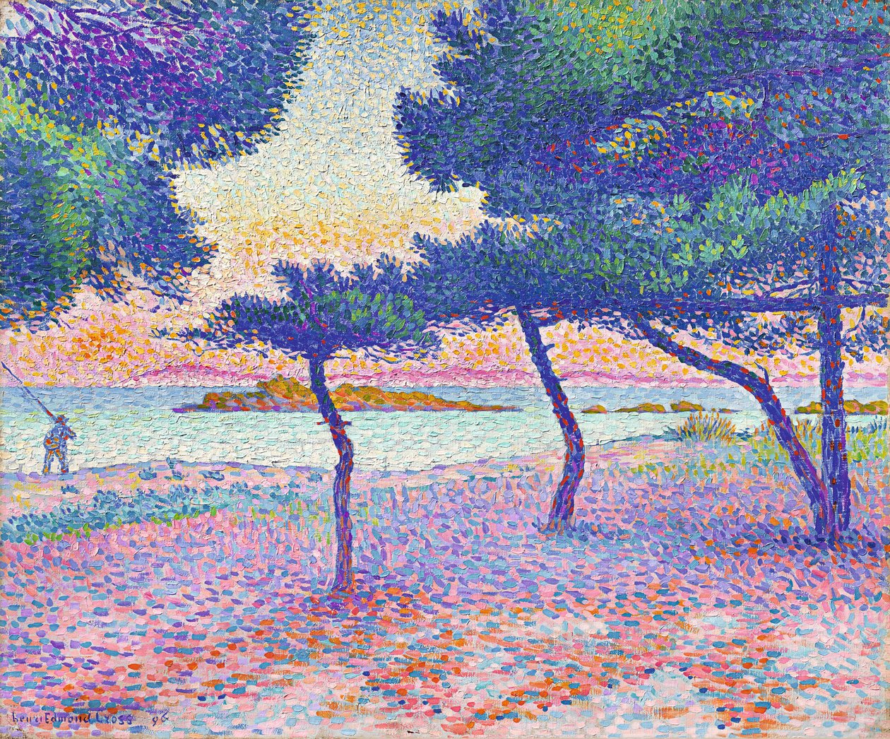 La spiaggia di Saint-Clair, 1896 da Henri Edmond Cross
