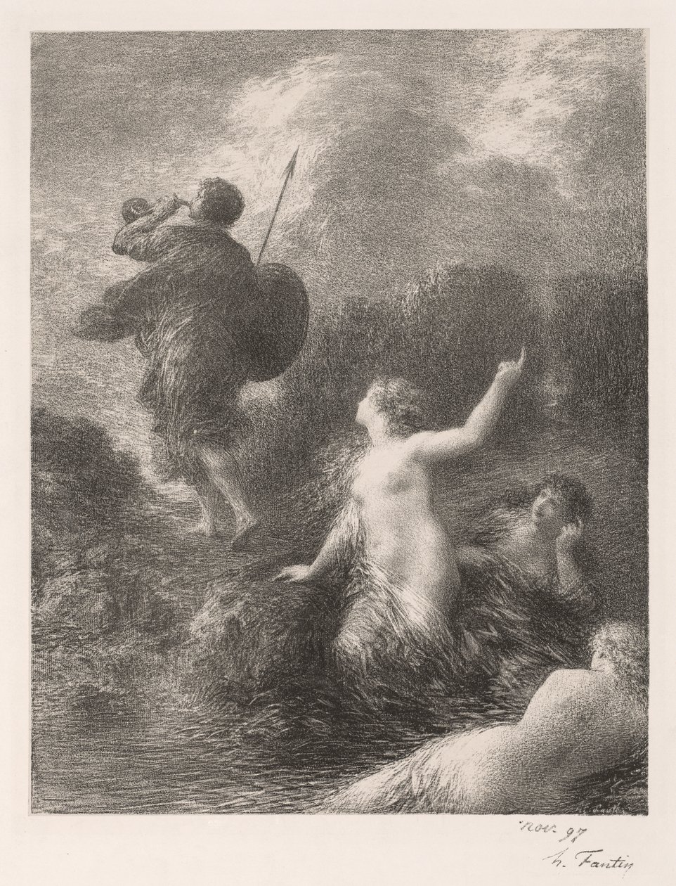 Crepuscolo degli Dei: Sigfrido e le Fanciulle da Ignace Henri Jean Fantin Latour