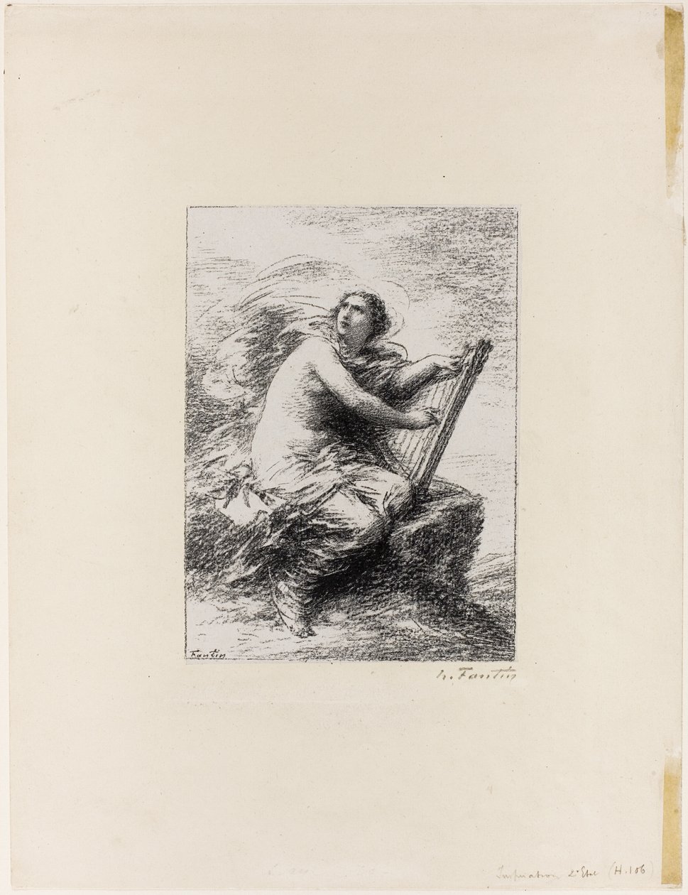 Ispirazione, prima tavola da Ignace Henri Jean Fantin Latour