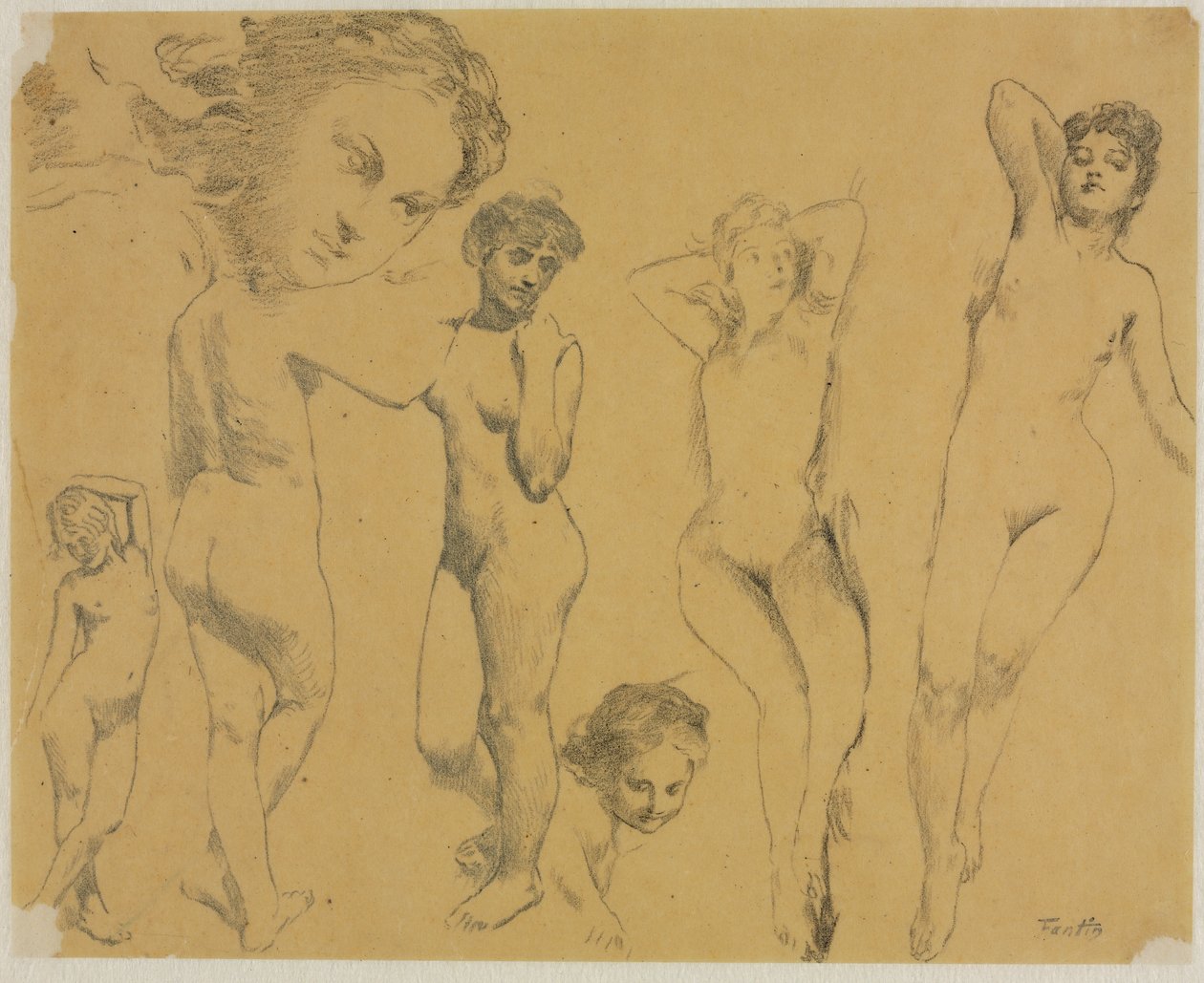 Studi di nudi femminili da Ignace Henri Jean Fantin Latour