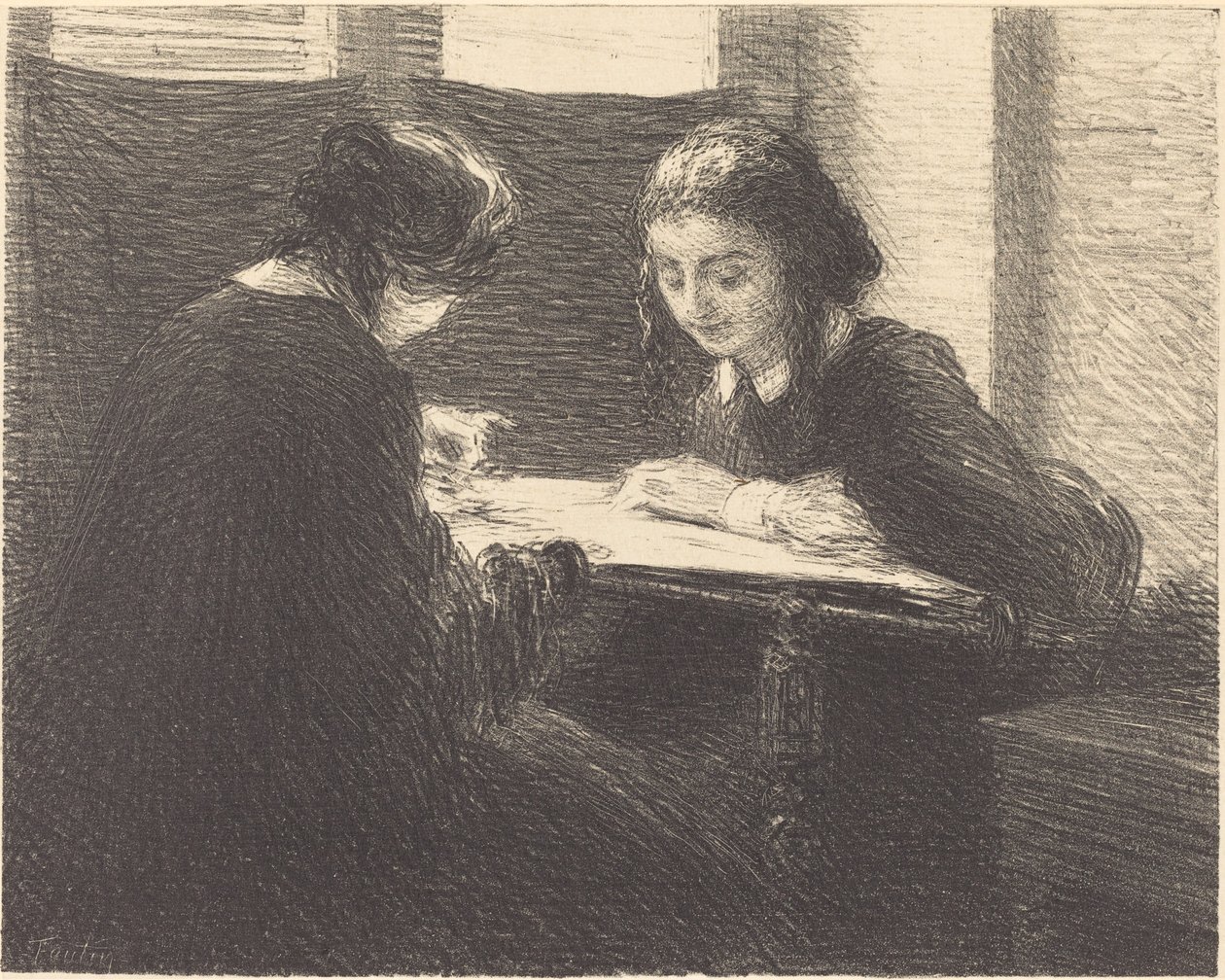 Le ricamatrici da Ignace Henri Jean Fantin Latour