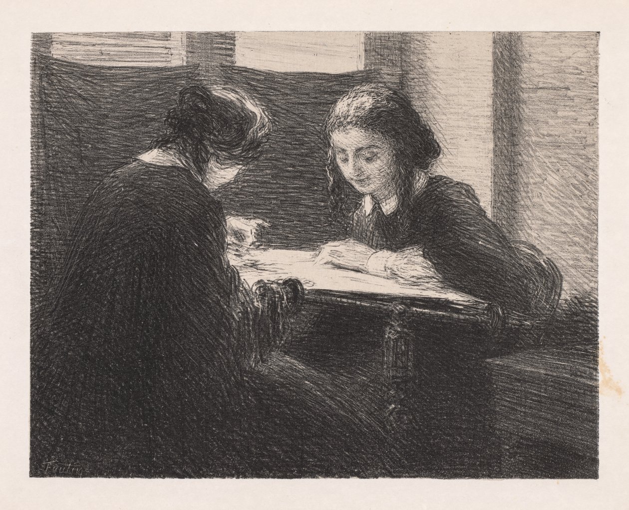 Le ricamatrici da Ignace Henri Jean Fantin Latour