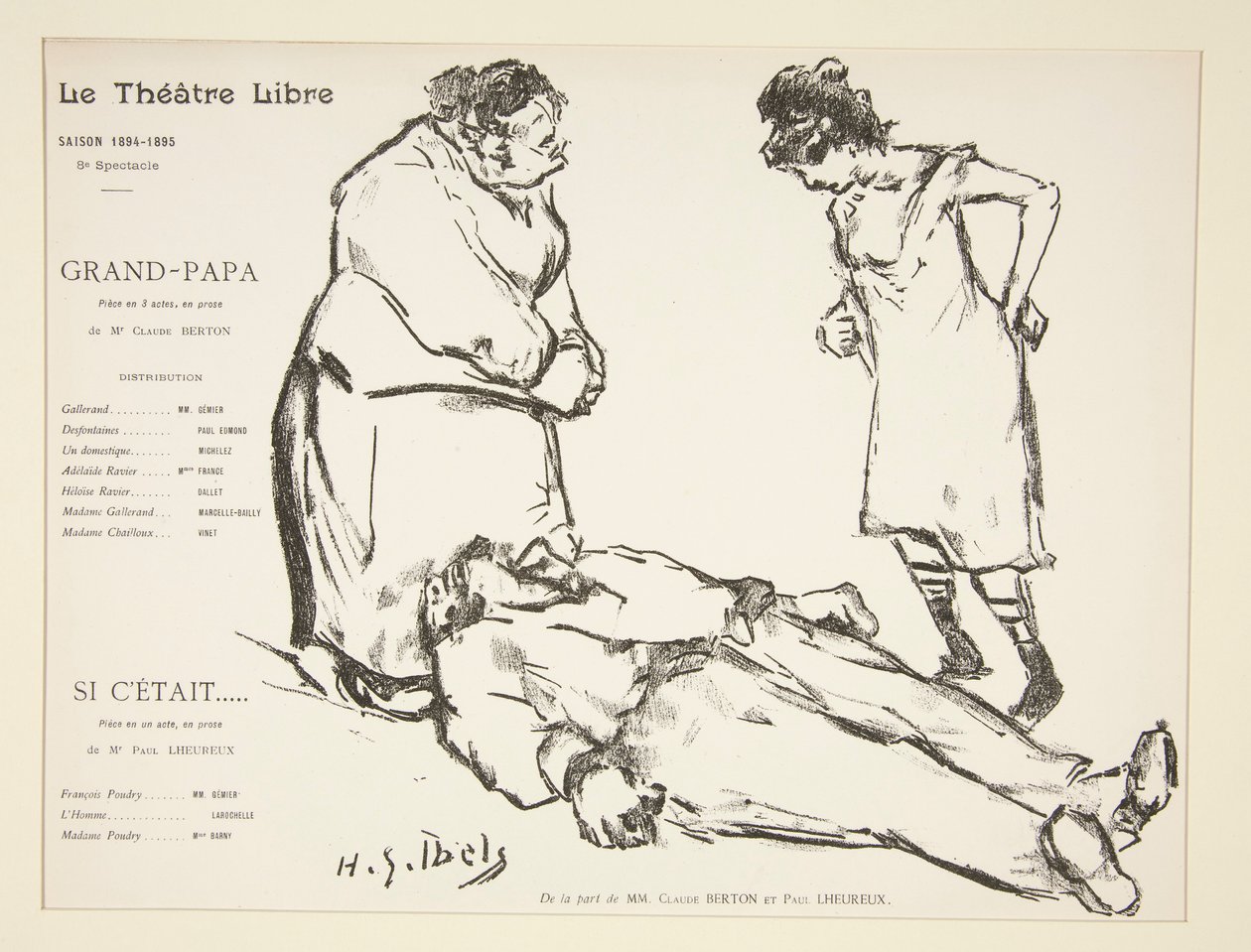 Programma del Teatro Libero: Grand Papa da Henri Gabriel Ibels