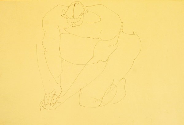 Nudo maschile inginocchiato II da Henri Gaudier Brzeska