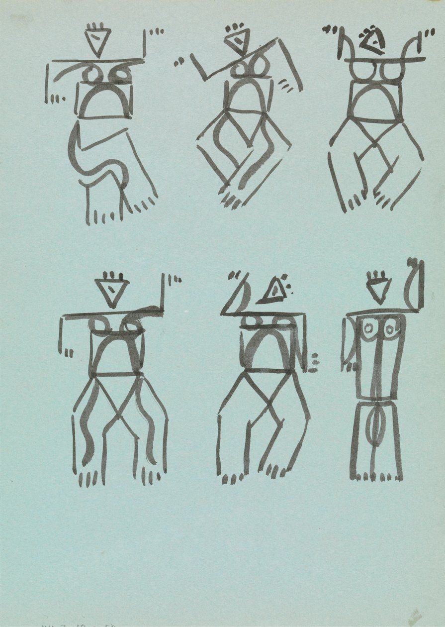 Sei studi di figure danzanti da Henri Gaudier Brzeska