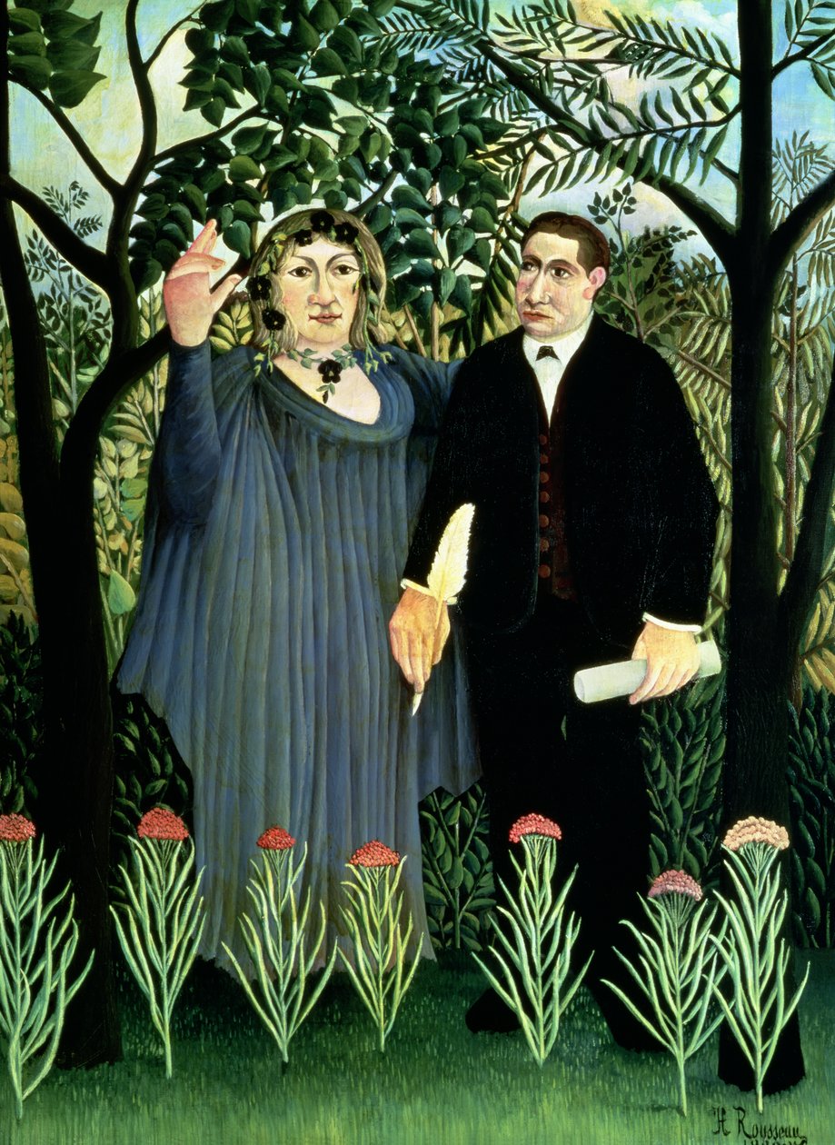 La Musa che ispira il Poeta da Henri J.F. Rousseau