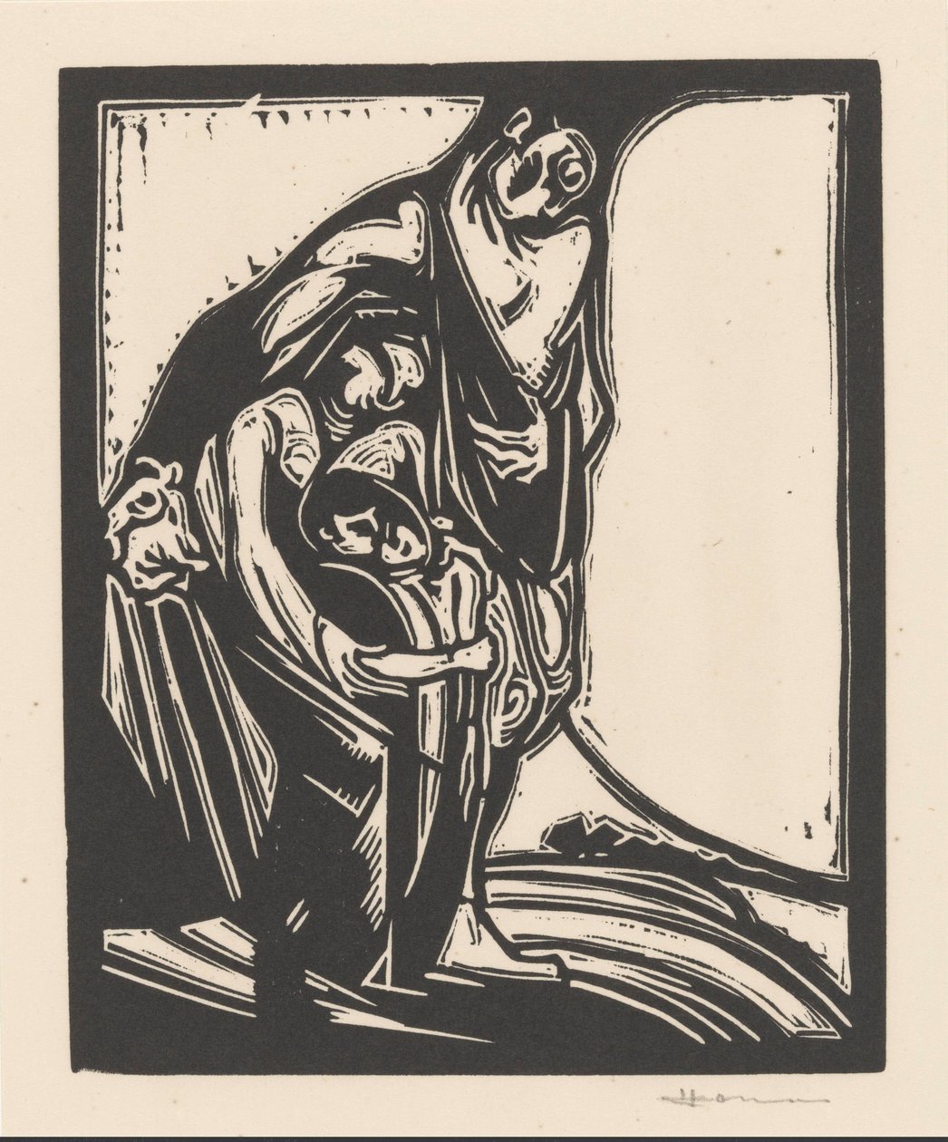 Uomo, donna e bambino da Henri Jonas (signed by artist)