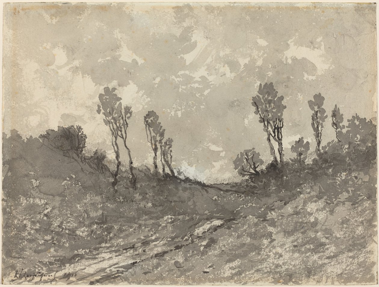 Strada a Hérisson da Henri Joseph Harpignies