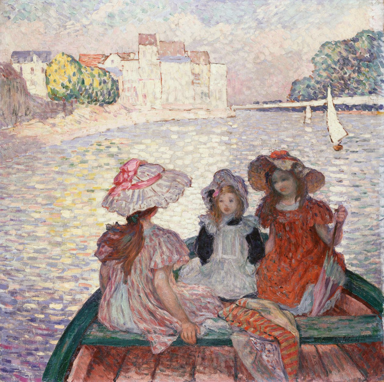 Tre ragazze in una barca da Henri Lebasque
