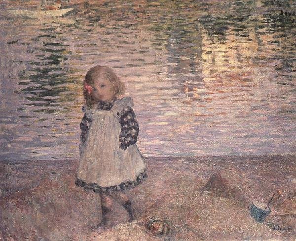 Giovane ragazza sulla spiaggia da Henri Lebasque