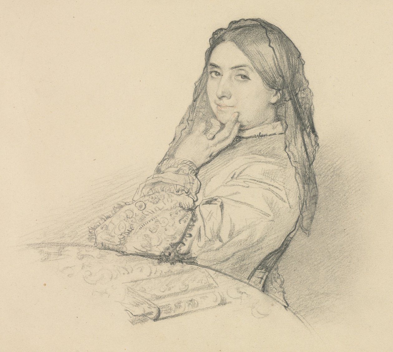 Ritratto di sua madre, 1851 da Henri Lehmann
