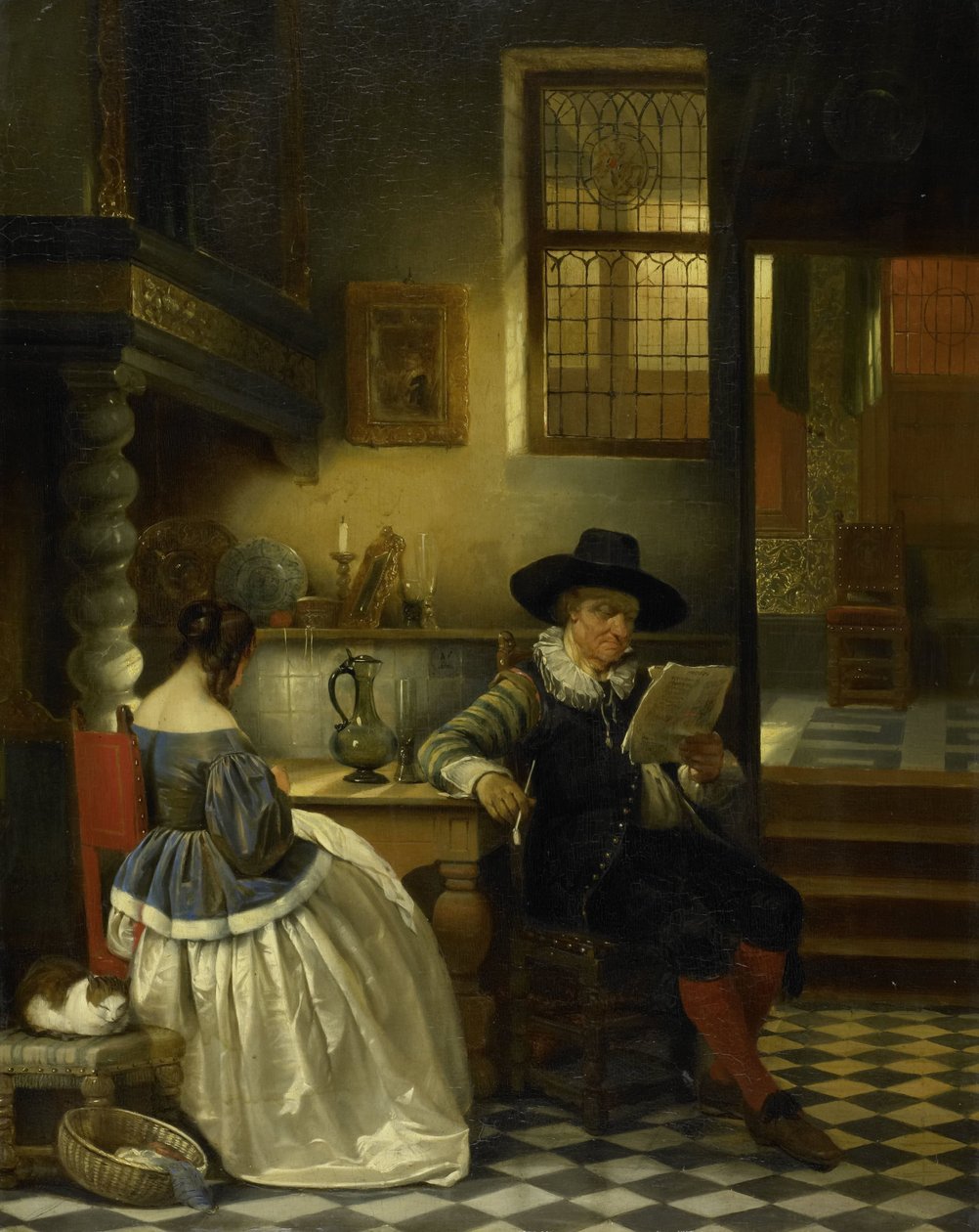Interno del XVII secolo da Henri Leys (baron)