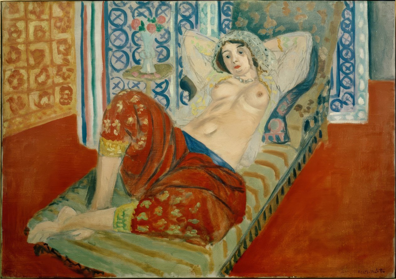 Odalisca con culottes rosse da Henri Matisse