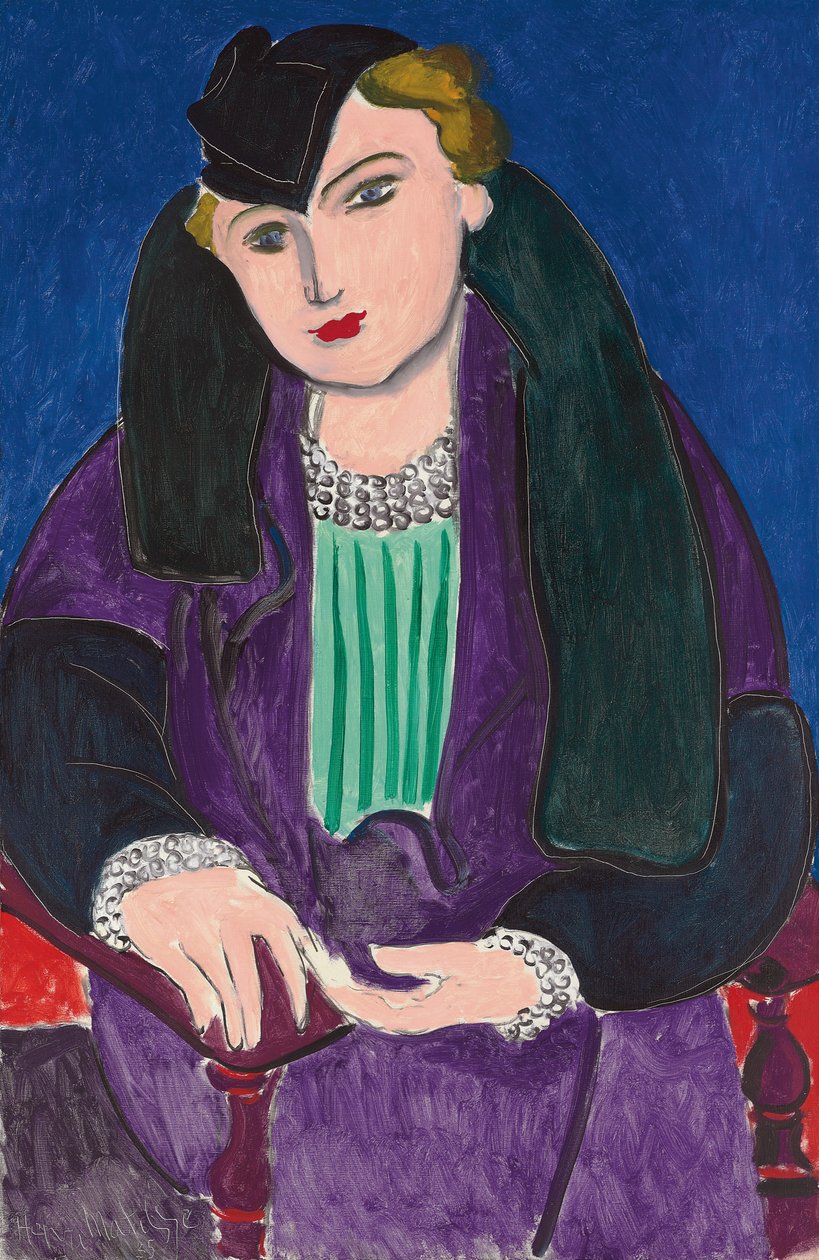 Ritratto con cappotto blu, da Henri Matisse