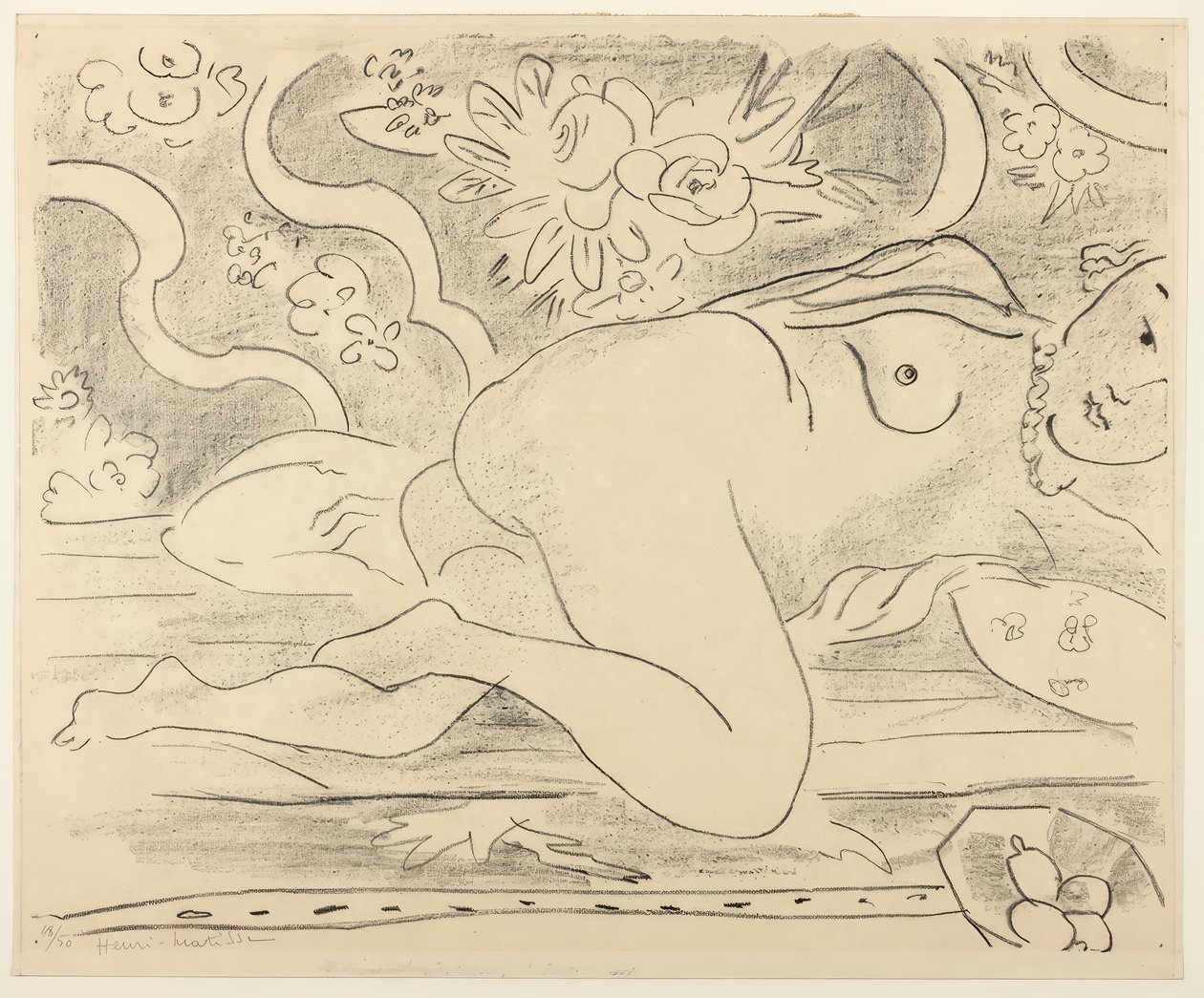 Nudo reclinato con ciotola di frutta da Henri Matisse